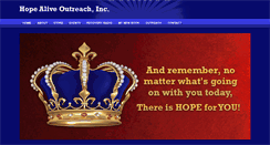 Desktop Screenshot of hopealiveministry.org